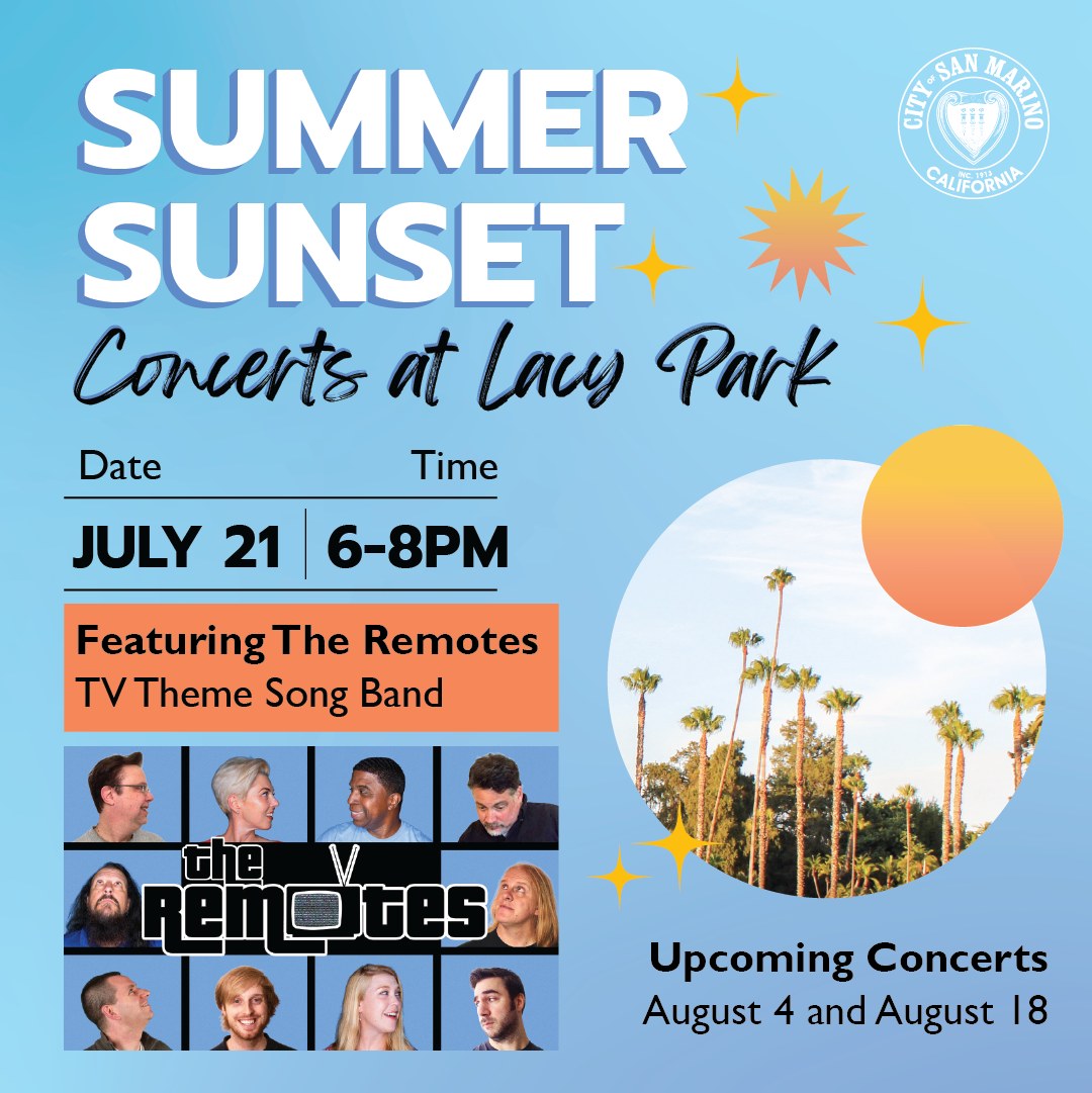 Summer Sunset Concerts at Lacy Park - San Marino News & Events