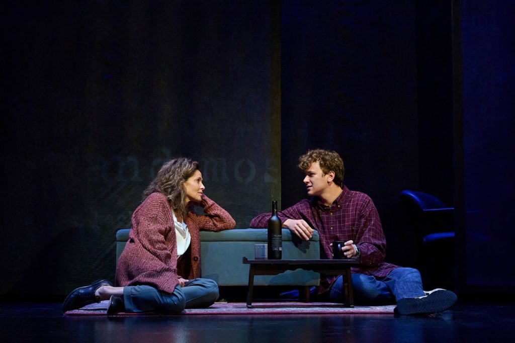 PHOTO: Mike Palma | San Marino Weekly | Amy Brenneman and Anders Keith in The Sound Inside on stage at Pasadena Playhouse.