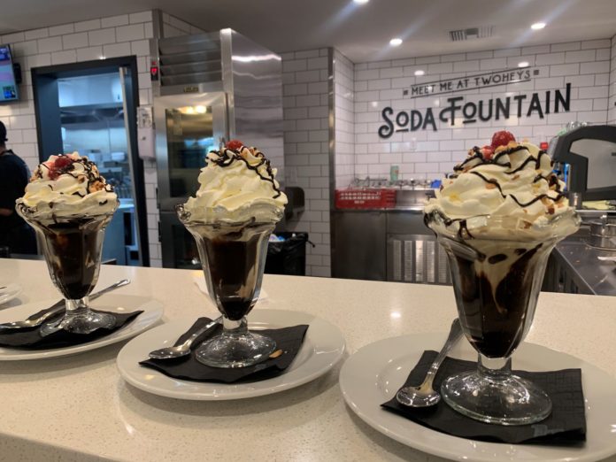 PHOTO: provided by Twohey's | San Marino Weekly | Twohey's famous sundaes served at the soda fountain.
