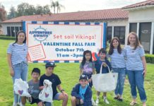 PHOTO: provided by Valentine Fall Fair Committee | San Marino Weekly | Front: Keegan Sutantyo, Nicholas Kokoris, Wilder Scalise Back: Kim Sutantyo (Co-Chair), Kendall Sutantyo, Theodore Kokoris, Carolina Kokoris (Creative Director), Blair Kokoris (Co-Chair)