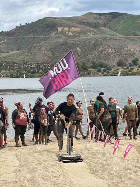 PHOTO: provided by SMHS Cheer Boosters | San Marino Weekly | Maila Arámbula of SMHS Cheer participates in the MudGirl Run at Castaic Lake.