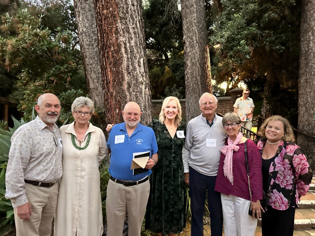 PHOTO: provided by SMHS Class of 1978 | San Marino Weekly | Left to right - Fred Sohl, Barbara Bice, Burt Kanner, Laurie Dryden Modean, Scott Cameron, Kristin Koiles, Jacqueline Hernandez Goodman