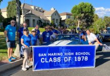 PHOTO: provided by SMHS Class of '78 | San Marino Weekly | Float for Homecoming - Class of 1978 participants