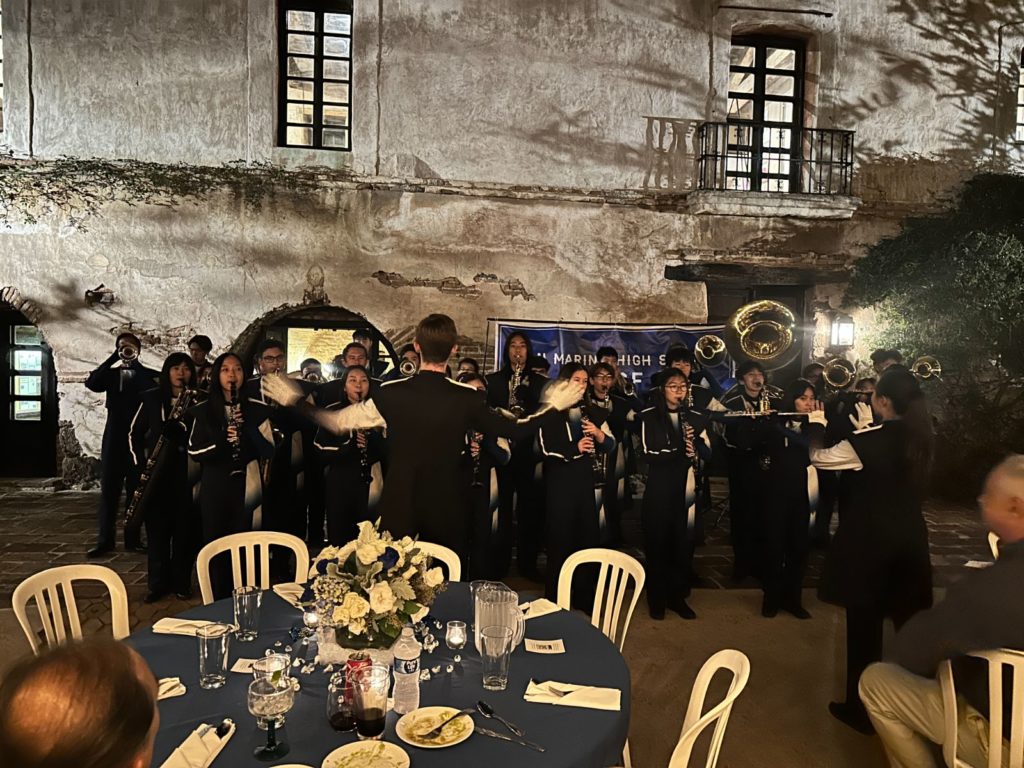 PHOTO: provided by SMHS Class of '78 | San Marino Weekly |  SMHS Marching Band plays for guests