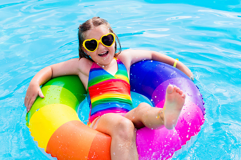 San Marino Pool Safety "I am the watcher" program. Summertime swimming pool fun.