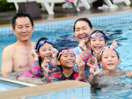 San Marino Pool Safety "I am the watcher" program. Summertime swimming pool fun.