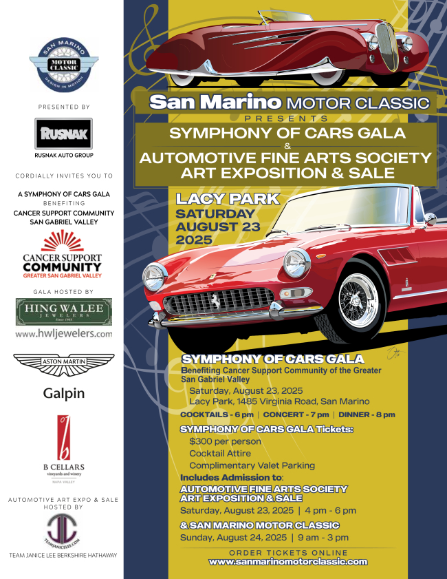 PHOTO: San Marino Motor Classic | San Marino Weekly | San Marino Motor Classic 2025 Returns to Lacy Park with World-Class Cars, Gala, and Art