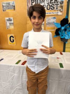 PHOTO: SMUSD | San Marino Weekly | Aubtin Mehraie, Valentine 4th Grader, Award of Merit: 'A Job For James'