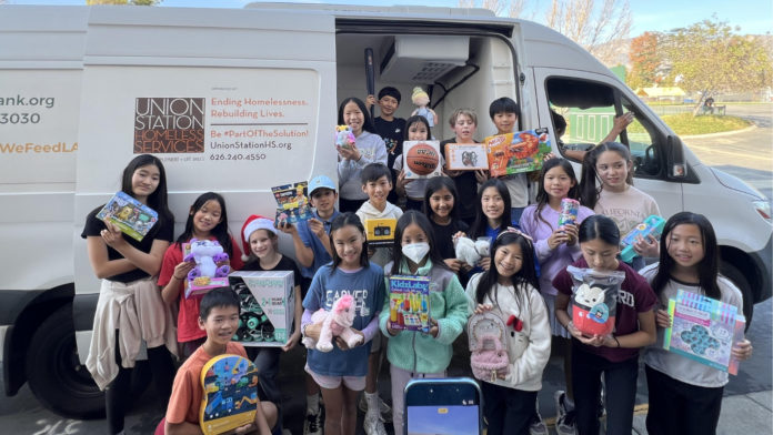 PHOTO: SMUSD | San Marino Weekly | Carver Elementary Students Donate Over $19,000 in Toys and Books to Union Station Shelter
